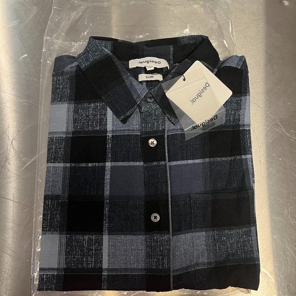 Desigual Button Down Plaid Shirt- XL-Slim - Picture 1 of 1